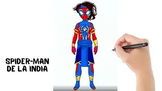Spider-Man India en Acci&oacute;n | Sketch Digital con Detalles | Dibutrazo