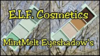 e.l.f. Cosmetics - MINTMELT Eyeshadow Palette Swatches - Mint To Be & Chocolate Mint