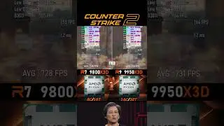 Ryzen 7 9800X3D VS Ryzen 9 9950X3D COUNTER STRIKE 2 FHD | #9800x3d #9950x3d