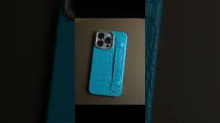 Exclusive shiny alligator leather iPhone 13 MagSafe case crafted in France #Shorts