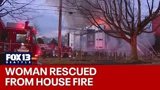 Woman rescued from house fire in Seattle | FOX 13