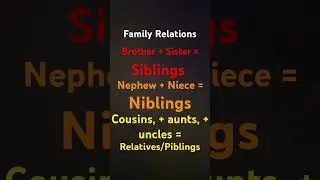 Family Relations #shorts #familyrelations #learning #familyvocabulary