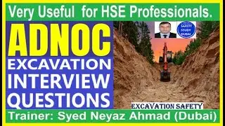 ADNOC SCENARIO BASED EXCAVATION INTERVIEW QUESTION.  RECENTLY ASKED. #adnoc #excavation