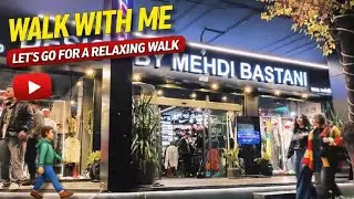 Iran Night Life Walk | Moali Abad St, Shiraz | 4K