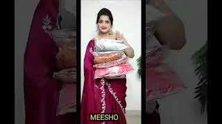 😍Meesho ready to wear saree😍Georgette/Bnarsi Silk Chickenkari /Jimmy Choo /Meesho Partywear Saree
