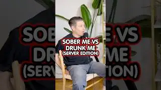 Drunk vs Sober server style. #sober #soberlife #comedy #serverlife #podcast #restaurant #recovery
