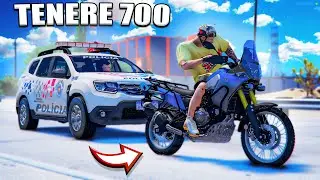 FUGA DA POLÍCIA: FUGA DE TENERE 700 *DEU RUIM* - GTA V