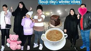 Finally ￼hum soup ￼🍜 pine.and brownies khane chale hi gaya sab