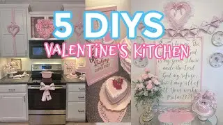 💗 🎀NEW!! 5 DIY DOLLAR TREE DECOR CRAFTS VALENTINE'S KITCHEN 💗 🎀 Olivia's Romantic Home DIY