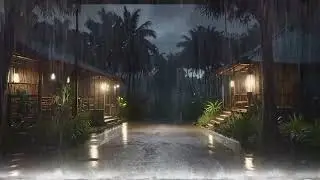 🌧️ Rainy Night Heavy Rain & Thunder | Deep Sleep Sounds | Rain Ambience