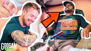 Googan TATTOO Roulette Wheel CHALLENGE! ( PAINFUL )