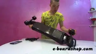 Электроскейт Haloboard Carbon |  упаковка, включение, комплектация