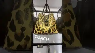 COACH ROWAN BUCKET BAG IN SIGNATURE CANVAS MAXI LEATHER & ANIMAL PRINT #handbag #coach #coachbag