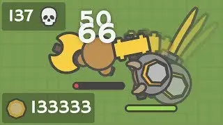 MOOMOO.IO - INSTA-KILL GLITCH! GOLDEN WEAPONS DO MORE DAMAGE! 137 KILLS! (Moomoo.io Update)