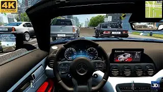 Mercedes-Benz AMG GT C Roadster 2019 | POV Drive City Car Driving | Fast Driving | Logitech920 |4K