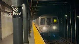 BMT Fourth Avenue Line| (R)(W) Local & (N) Express Train Action @ 53rd Street