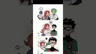 Robin x Starfire anime love images