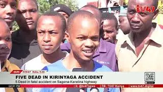 A Lorry transporting maize lost control rammed into two vehicles killing five people