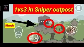 Mini militia Sniper outpost gameplay | 1vs3 in Sniper outpost | Must watch this legendary gameplay |