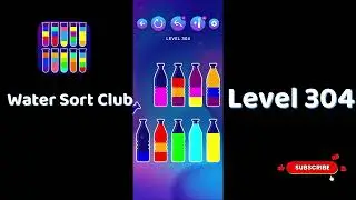 🎮 Water Sort Club Level 304 Walkthrough | Fun Liquid Sorting Game 💧 | SolutionGuruji