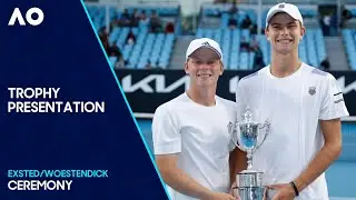 Junior Boys' Doubles Ceremony | Exsted/Woestendick v Brunclik/Frydrych | Australian Open 2024 Final