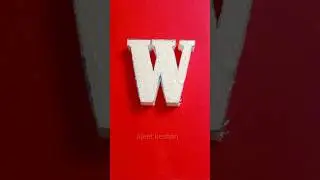 Letter W #letter #w #thermocol #cutting #art #craft #diy #shortsviral #viralvideo #ytshort #shorts
