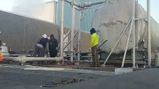 Early morning demolition work....