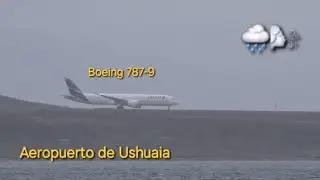 Despegue en Ushuaia de un Boeing 787-9 de @LATAMAirlines_ES Enero 2026