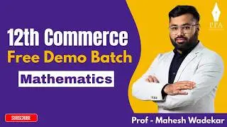 12th 26-27 Mathematics: Demo Batch: Session 02: Index Number By Mahesh Wadekar