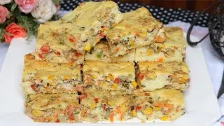 SIMPLES E FÁCIL DE FAZER! TORTA CREMOSA DE SARDINHA DE LIQUIDIFICADOR COM MASSA MUITO FOFINHA