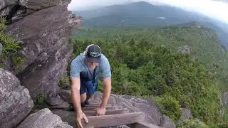 Hiking to the top of Grandfather Mountain, NC