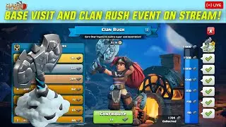 LIVE | War Attacks + Base Visit + League Hits + Clan Rush Event Grind | Rusher Gaming