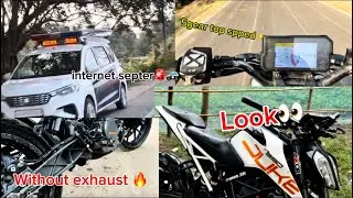 Without exhaust with duke390💥⚡️.police car 🚨🚔  past time long video raw clip only rpm 💥🔥