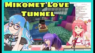Sakura Miko and Hoshimachi Suisei Try Moona Love Tunnel | Minecraft [Hololive/Eng Sub]