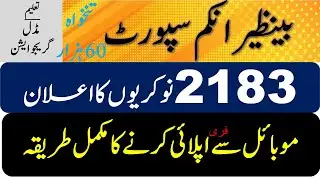 BISP online Application form 2025 || Benazir Income Support Programme Jobs 2025 || 8171 portal