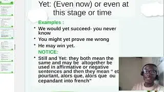 The Use of Still and Yet