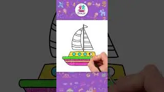 Learn to Draw a Sailboat ⛵ #shorts #howtodraw #chikiart