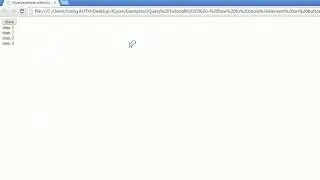 JQuery Tutorial 35 - how to show html element on button click