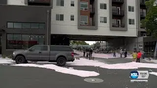 8 Cars Crushed By Collapsed SLC Apartment Parking Garage Roof