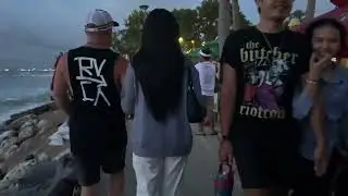 Suasana Pantai kuta dimalam tahun baru