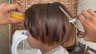 Long ￼Silky Hair Transformation | long to short haircut