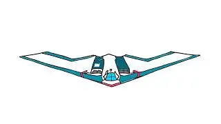 B2 bomber drawing | 1-Minute B2 bomber drawing | Stealth bomber drawing