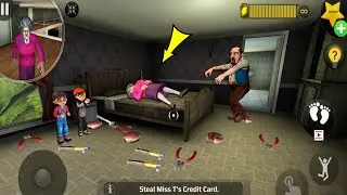 Страшная учительница 3D - с Ником и Тани Тролль Мисс Т упала лицом вниз, часть 5311 #scaryteacher3d