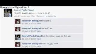 FACEBOOK a guy admits he is gay!