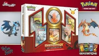 Opening Pokemon Cards Charizard EX Red and Blue Collection Box Generations Booster Packs