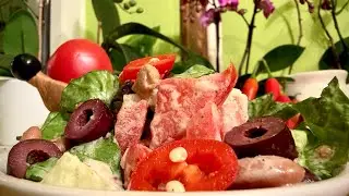 Chili Olive Tomato Pinto Bean Endive Salad with Garlic Onion Cashew Dressing ～ Take 3
