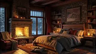 Ultimate Winter Sleep ASMR ❄️ Fireplace Crackles & Snowstorm Ambience for Relaxation