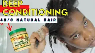 Deep conditioning 4C HAIR with AFRICAS' BEST ORGANICS Hair MAYONNAISE + REVIEW | #4chair