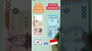 Perbandingan Uang 5000 Won Korea Selatan ke Rupiah Indonesia #shorts #viral #fyp