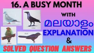 Class 4 Evs chapter 16 - A busy month / PART-1/ with malayalam explanation / solved question answers